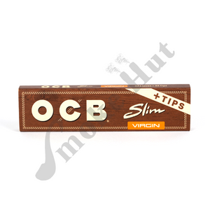 OCB Virgin Unbleached - Slim Rolling Paper + Tips